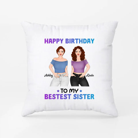 Personalised Happy Birthday My Sister Pillow