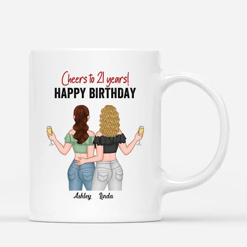 Personalised Cheers To 21 Years Birthday Mug
