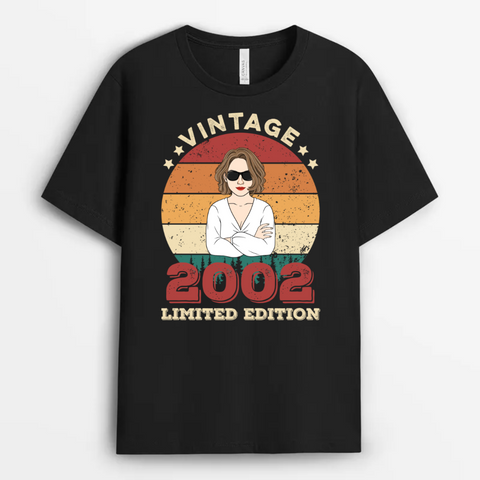 Personalised Vintage Limited Edition T-Shirt as best gift for 21st birthday daughter