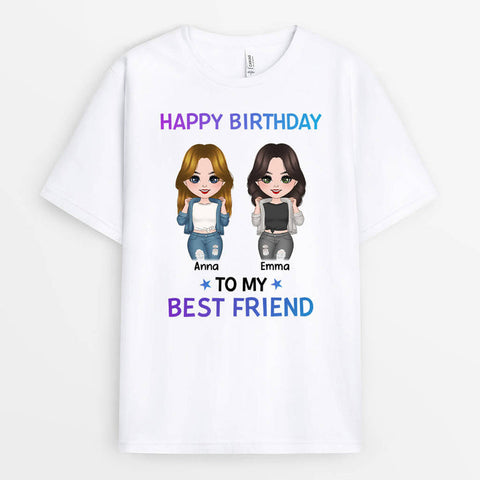 Personalised Happy Birthday My Bestie T-Shirt as 30th Birthday Gift Ideas Best Friend UK