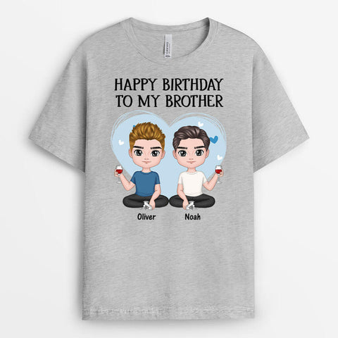 Personalised Happy Birthday My Brother T-shirt as best friend 30th birthday ideas