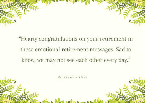 Emotional Retirement Messages For Colleagues