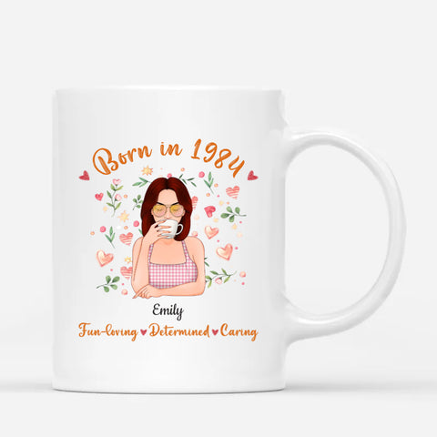 Personalised Born In Mugs as 40th birthday gifts for wife