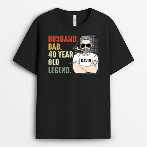 Personalised Legend Husband T-Shirt-ideas for a 40th birthday gift