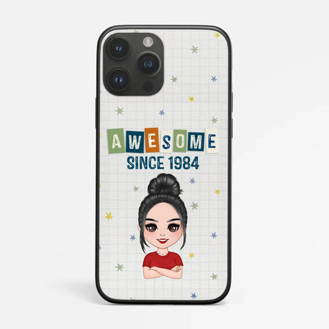 Personalised Awesome Since 1984 Phone Case-40th birthday thoughts