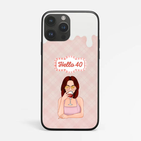 Personalised Hello 40 Phone Case-40th birthday wishes