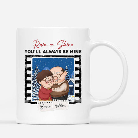 Personalised Rain or Shine, You'll Always Be Mine Mug with 5th marriage anniversary wishes