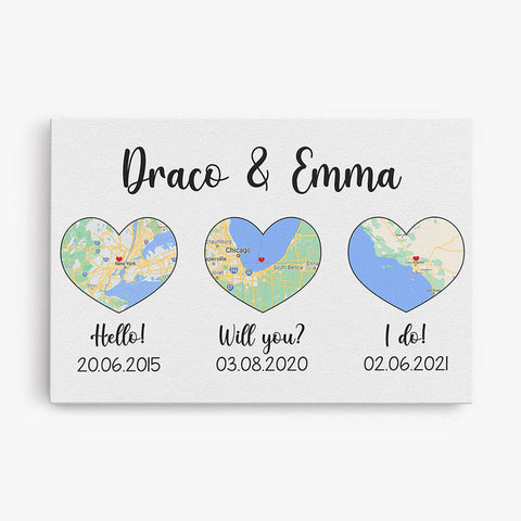 Personalised Hello Will You I Do Canvas with 5 years marriage anniversary quotes