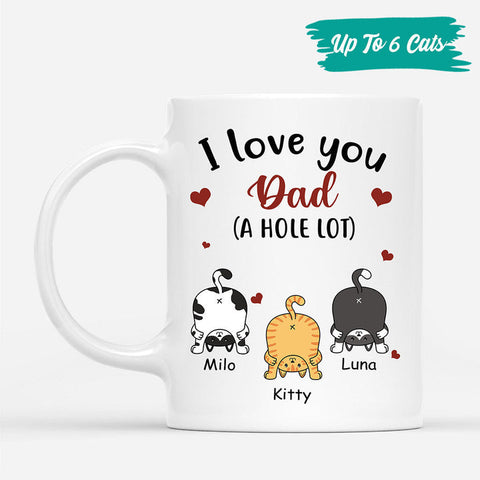 Personalised I Love You Dad A W_Hole Lot Mug-50th birthday gift ideas best friend