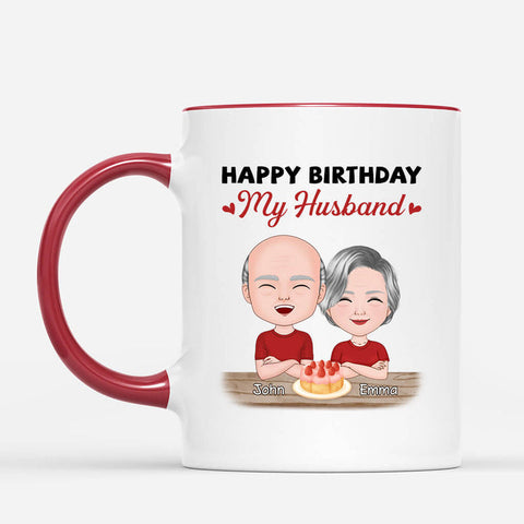 Personalised Happy Birthday My Husband Mugs as 60th birthday ideas for men