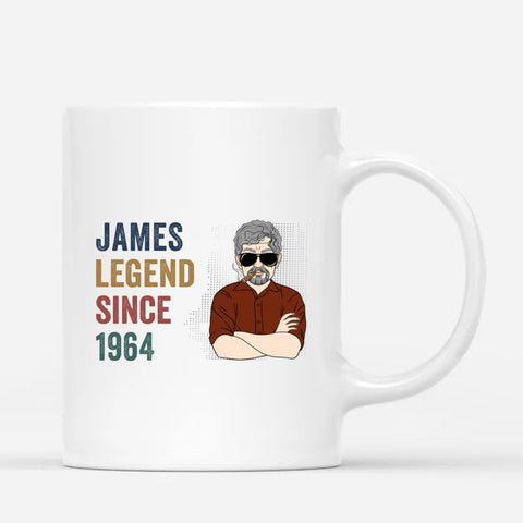 Personalised Legend Since Mugs as 60th birthday gift ideas men