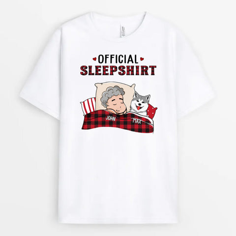 Personalised Dog Official Sleepshirt T-shirts as60th Birthday Gift Ideas For Him UK