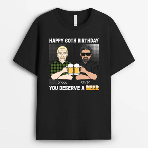 60th Birthday T Shirts For Him With Names And 60th Birthday Messages[product]