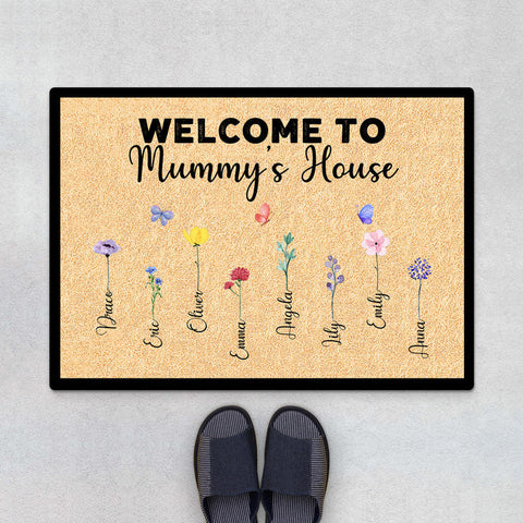 Welcome To Mummy Grandmas House Door Mat Gift Ideas for Mum 60th Birthday