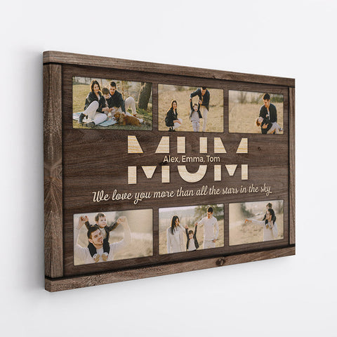 Mum We Love You More Than Stars in Sky Canvas