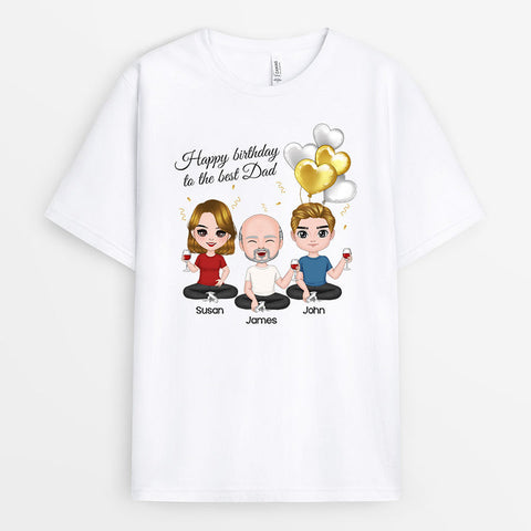 Personalised Happy Birthday To The Best Dad T-Shirts as 70th Birthday Gifts Ideas For Dad[product]