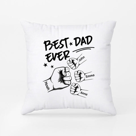 Personalised Best Dad Ever Fist Bump Pillows as 70th Birthday Gifts Ideas For Dad[product]