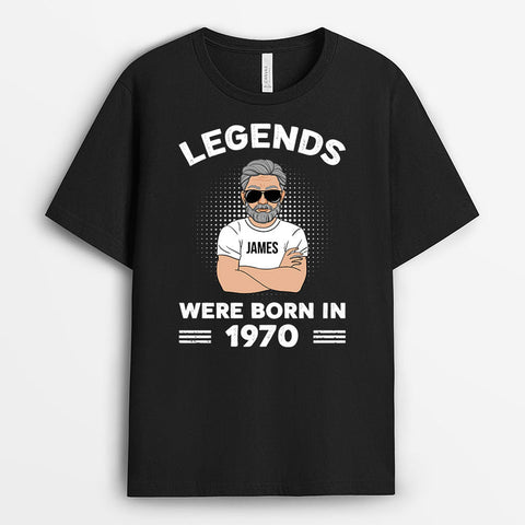 Personalised Legend Was Born In T-shirts as birthday gift ideas for dad 70th[product]