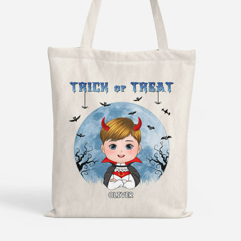 Personalised Trick Or Treat Tote Bag-Halloween gift ideas for kids