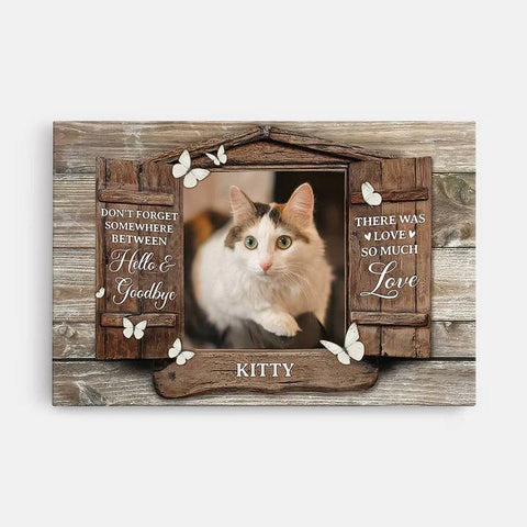 custom memorial cat canvas for cat lovers with photo