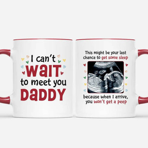 personalised father's day mugs for fathers to be with message and photo