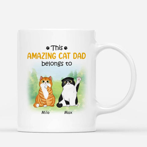 customised mugs for cat dad with message from the cats[product]