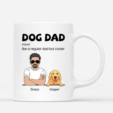 custom ceramic mugs for dog dad with funny definition[product]