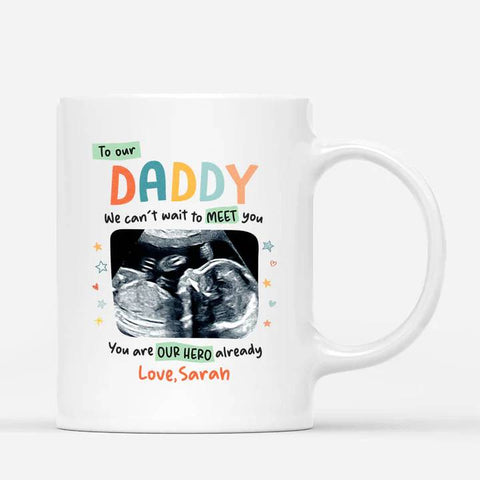 customised father's day mugs for fathers to be with photo