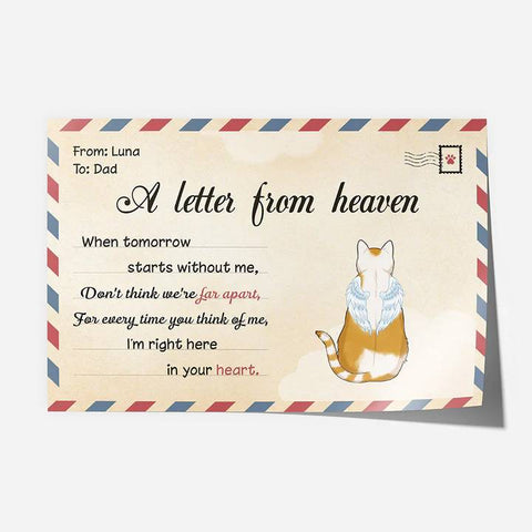 customised memorial cat poster for cat lover[product[