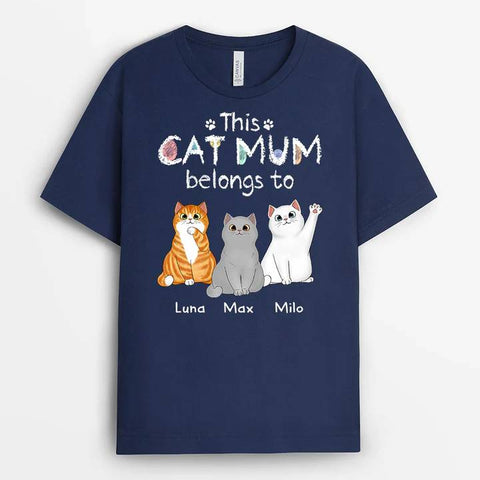 funny cat t-shirts with colourful design for cat lover