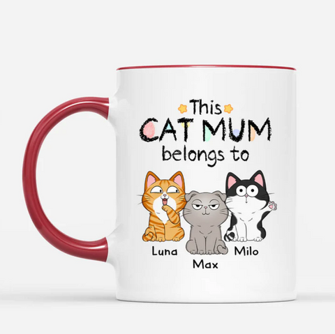 Personalised Cat Mum Mug