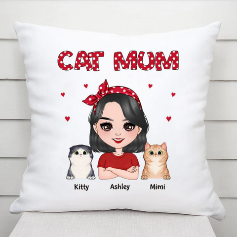 Personalised Cat Mum Pillow