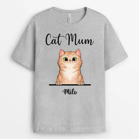 Personalised Cat Mum T-shirt