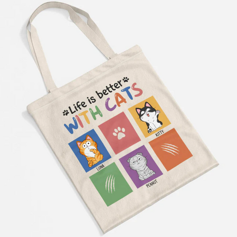 Personalised Cats Tote Bag