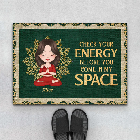 Personalised Doormat for Yoga Lover
