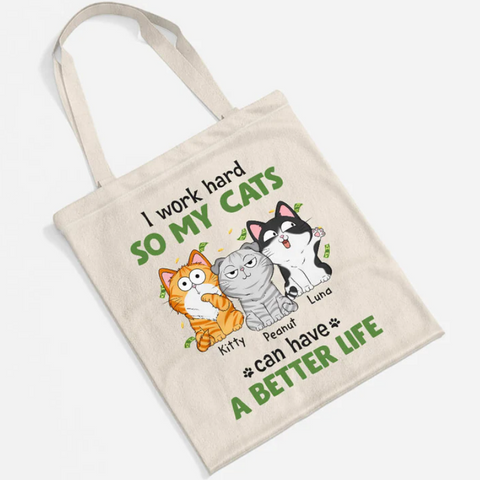 Personalised Cat Mum Tote Bag