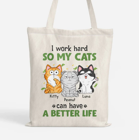 Personalised Tote Bag for Cat Owner