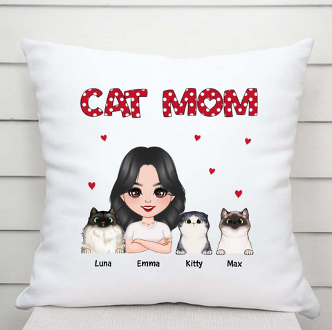 Personalized Cat Mum Pillow