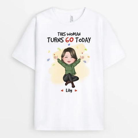 Custom t-Shirt with names, funny illustration and message - 60th Birthday Gifts For Sister Uk