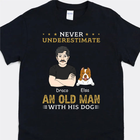 Funny T Shirts For Mens 60th Birthday with names, illustration, dog portrait[product]
