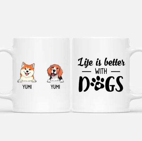 customised ceramic cups for dog dad with dog portrait[product]