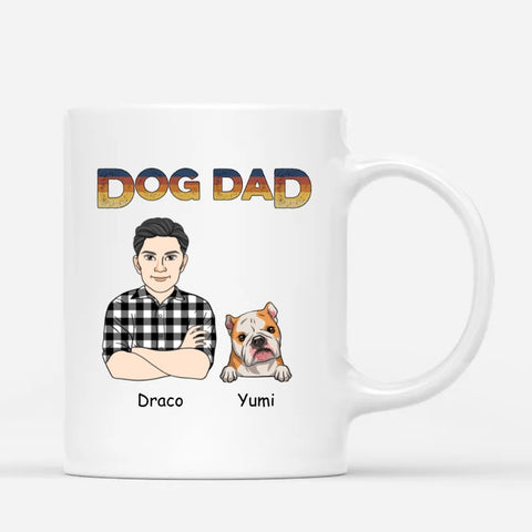 customised dog mugs for dog dad with names and illustration[product]