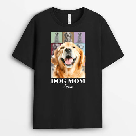 personalised dog tee for dog mum with dog images