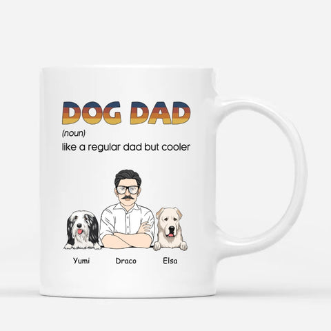 customised mugs for dog dad with illustration and funny definition[product]