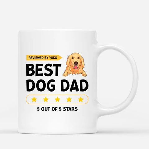 customised fathers day ceramic cups from the dog with funny design, names and dog portrait[product]