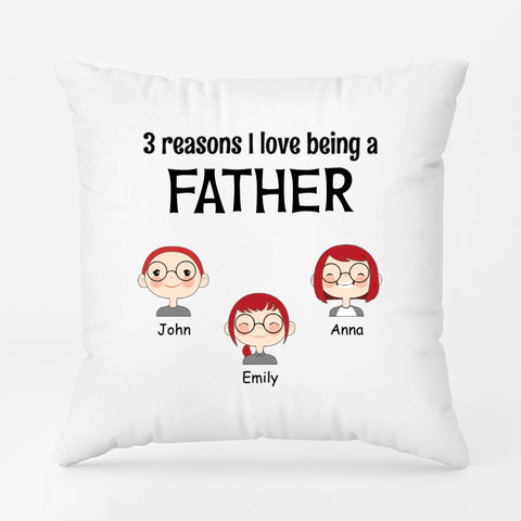 funny personalised satin pillow with names, kids illustration and custom text