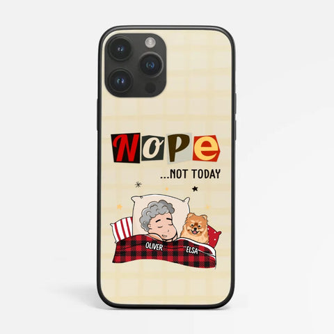 customised phone case for dog dad from dogs with funny message, customisable names and illustration[product]