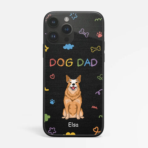 custom fathers day phone case from the dog to dog dad with vibrant colour design