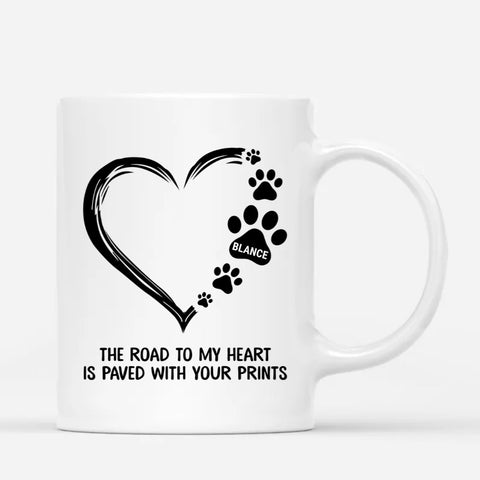 custom mugs from the dog on fathers day with heartfelt message and dog's name[product]