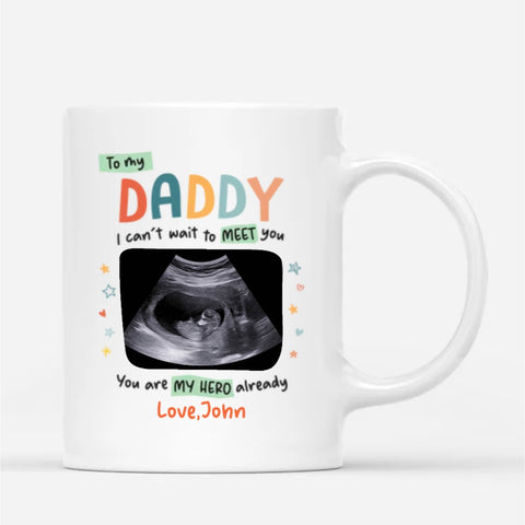 personalised fathers day mugs for daddy to be from baby with picture[product]